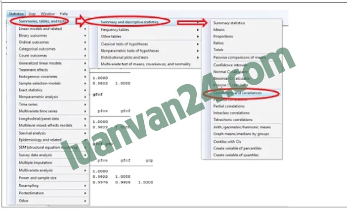 Bước 1: Kiểm tra mối tương quan giữa các biến giải thích